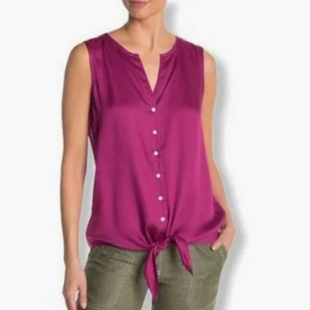 TOMMY BAHAMA Kamari Front-Tie Tank Top Blouse